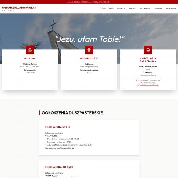 Przykładowa strona parafialna